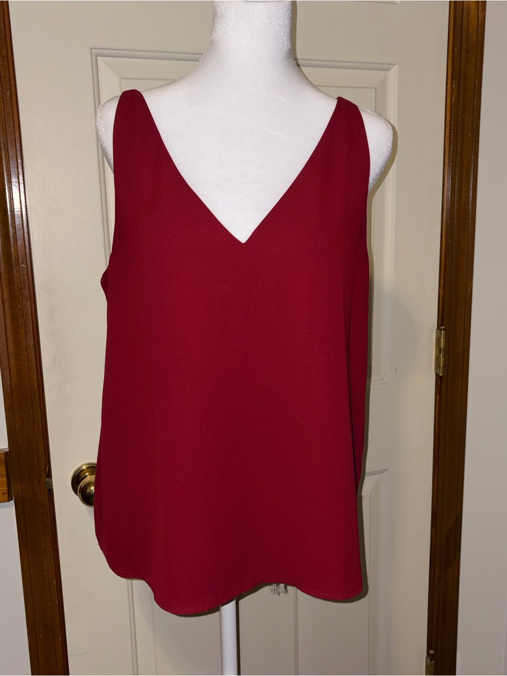 Express Red Strappy Camisole Tank Top Adjustable Strap Women M